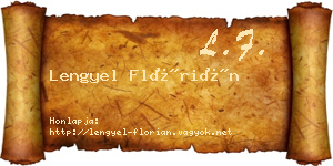 Lengyel Flórián névjegykártya